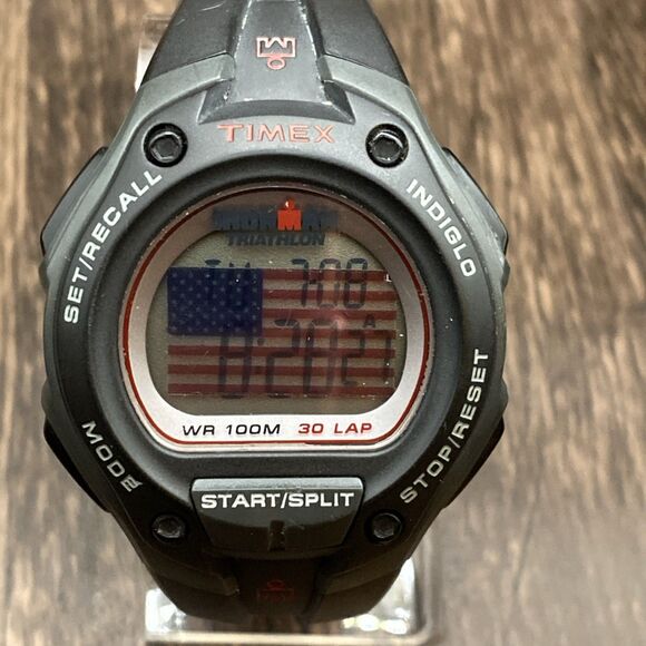 Timex Other - Ironman Triathalon Watch Screen Mod USA Flag New Swiss Battery